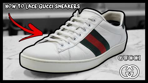 how to properly lace gucci sneakers|Gucci ace sneakers kingsnake.